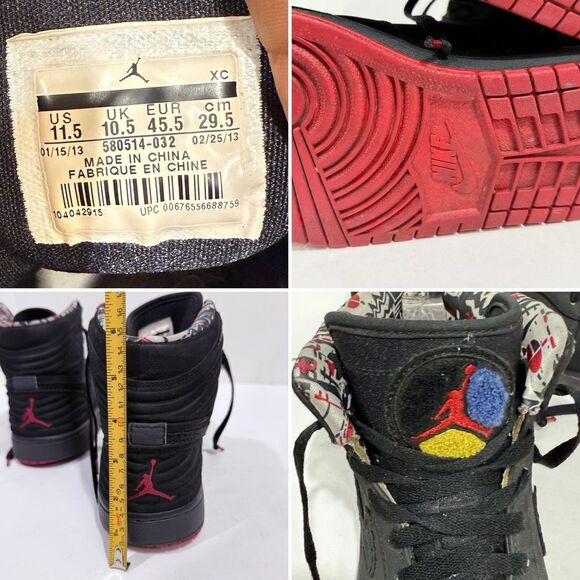 Nike Air Jordan 1 Retro 93 Playoffs (2013) 580514-032 Size 11.5 - Picture 9 of 16